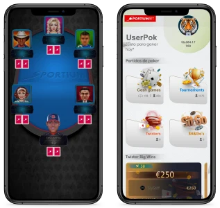 Mesa de póker en Sportium